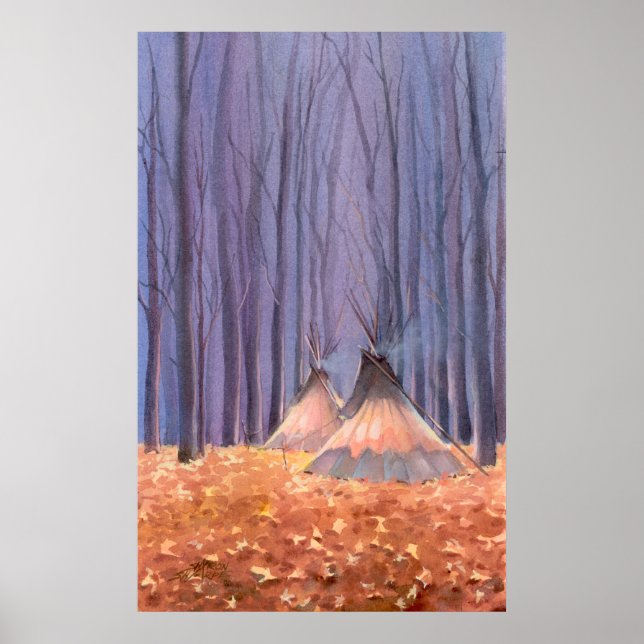 Poster FOLHAS TIPI por SHARON SHARPE (Frente)