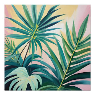 Pôster Folhas tropicais