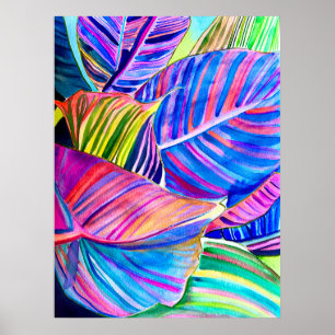 Poster Folhas tropicais de canas aquáticas