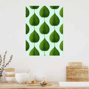 Poster Folhas verdes