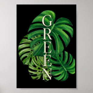 Poster Folhas Verdes de Monstera