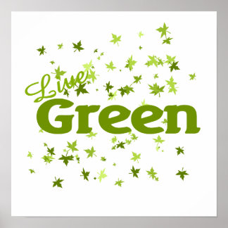 Poster folhas verdes vivas
