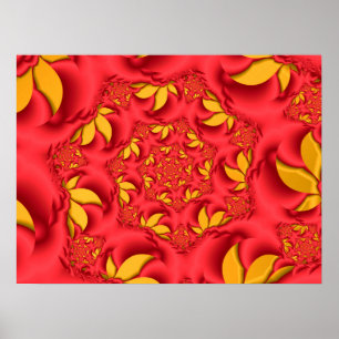 Poster Folhas Vermelhas de Outono