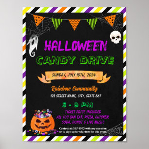 Poster Folheto da unidade de chocolate do Halloween