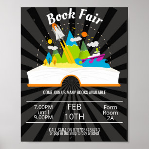 Poster Folheto de angariação de fundos BOOK FAIR