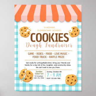 Poster folheto de angariação de fundos de massa de biscoi