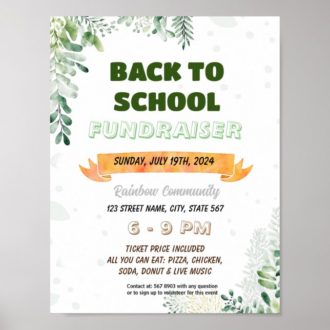 Poster Folheto de Apreciação Verde Editável (Frente)