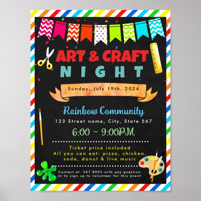 Poster Folheto de artesanato de Arte (Frente)