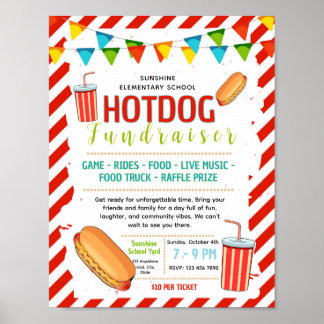 Poster folheto de campanha de cachorro quente editável