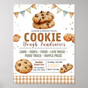 Poster folheto de campanha de venda de massa de biscoito