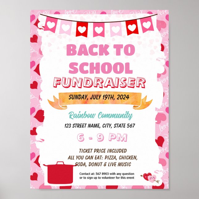 Poster Folheto de Namorados editável (Frente)