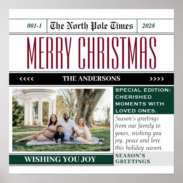 Poster Folheto de Natal - Folha Temática de Jornais (Frente)