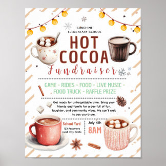Poster folheto de promoção de cacau quente editável
