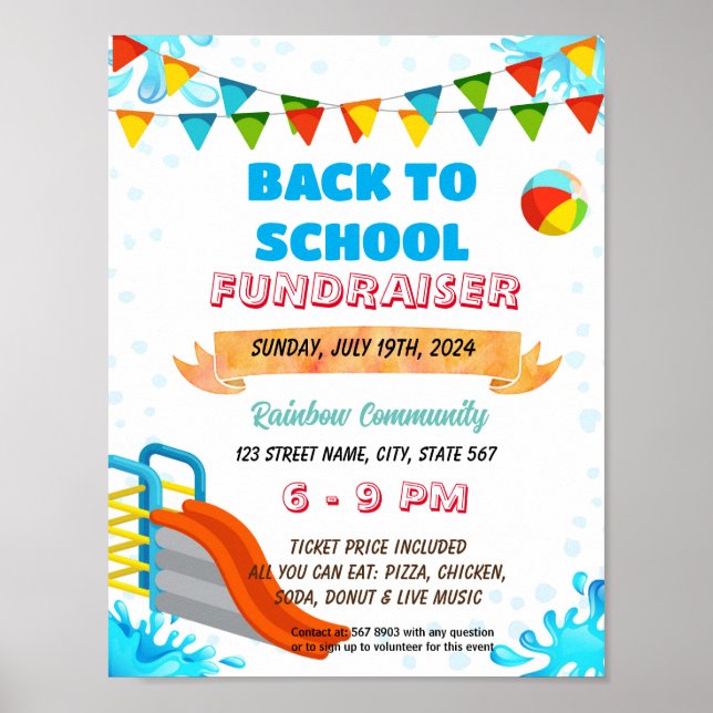 Poster Folheto Temático do Parque de Verão (Frente)