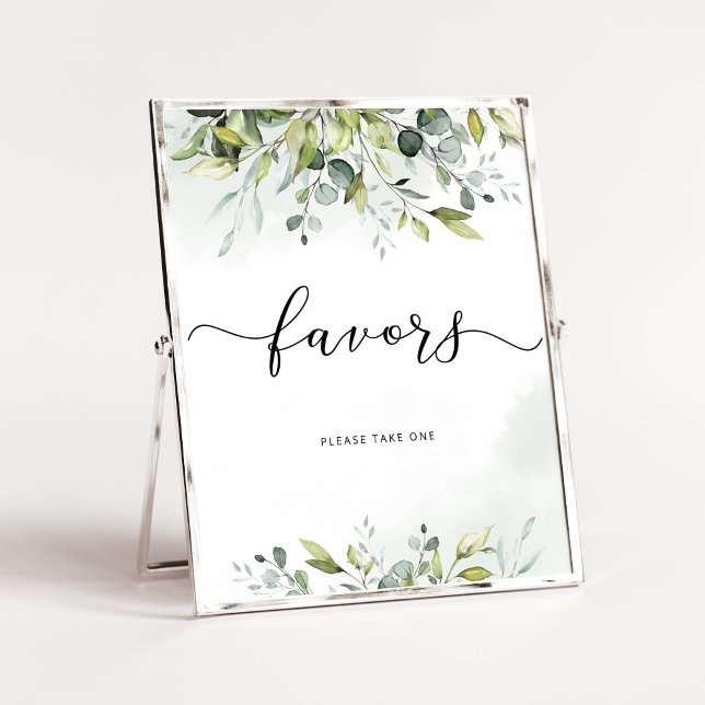 Poster Foliage eucalyptus Favors por favor pegue um Poste (Criador carregado)
