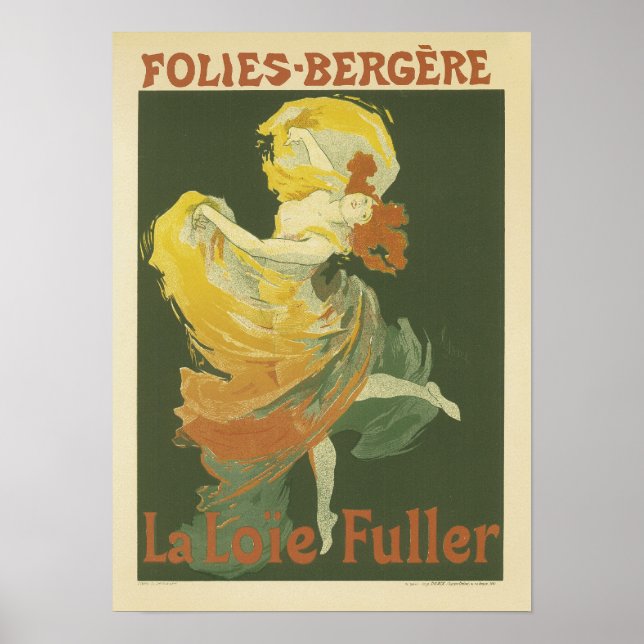 Pôster Folies-Bergere, Jules Cheret (Frente)