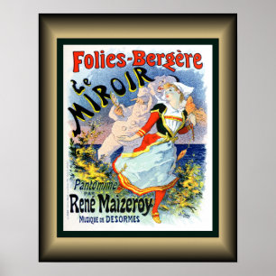 Poster Folies Bergere~Le Miroir~Pantomime Rene Maizeroy~