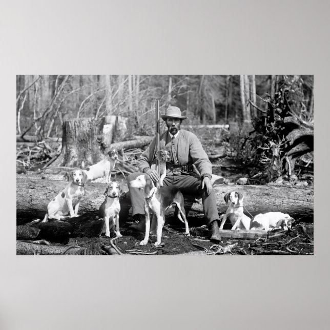 Poster FOME COM 7 CÃES c. 1880 (Frente)