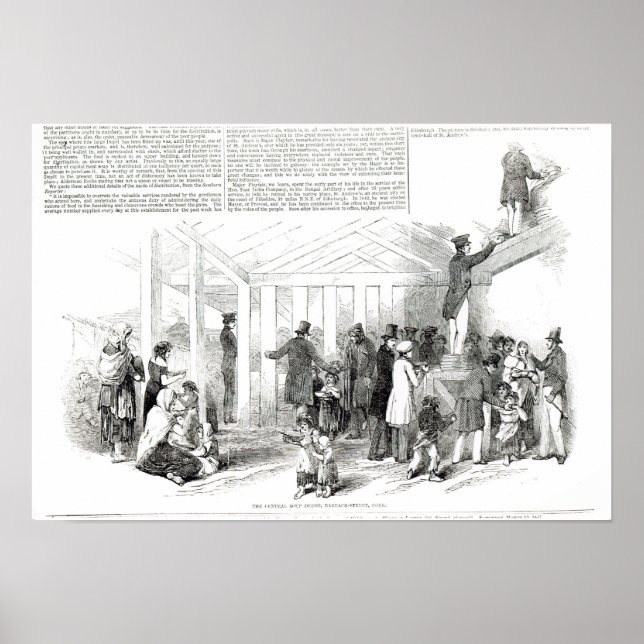 Pôster Fome de Batata Irlandesa, 1847 (Frente)