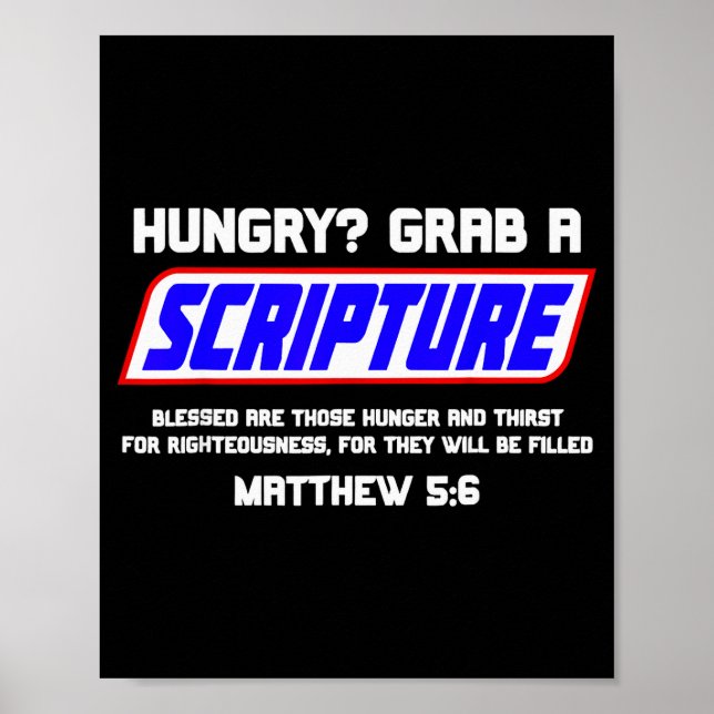 Poster Fome Pegue Uma Escritura (Frente)