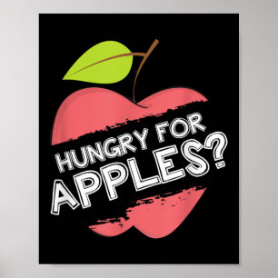 Poster Fome Por Camisa De Maçãs - Fruta Motivadora Lov