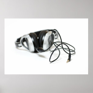Pôster Fones de ouvido, cabo e Jack da música