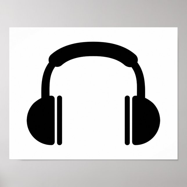 Poster Fones de ouvido de música DJ (Frente)