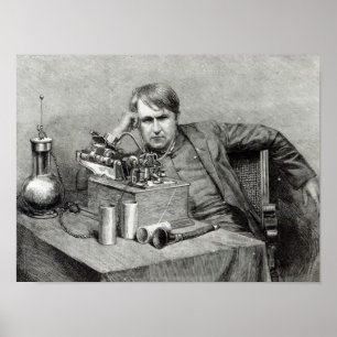 Pôster Fonógrafo novo de Mr.Edison