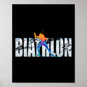 Poster Font Biathlon Winter Sports