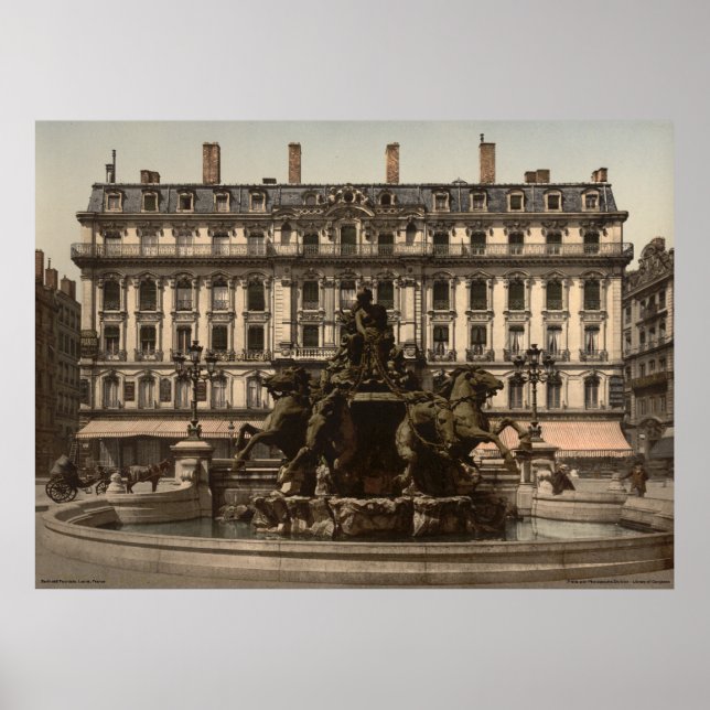 Poster Fonte Bartholdi, Lyon, França (Frente)