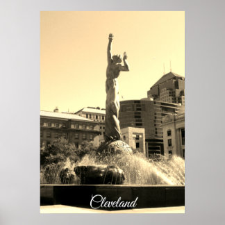 Poster Fonte Cleveland (Sepia)