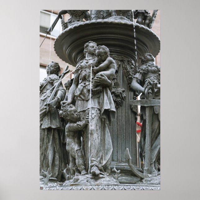 Pôster Fonte das Virtudes em Nuremberga (Frente)