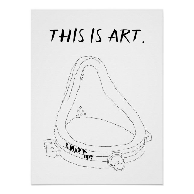 Pôster Fonte de Marcel Duchamp R. Mutt 1917 (Frente)