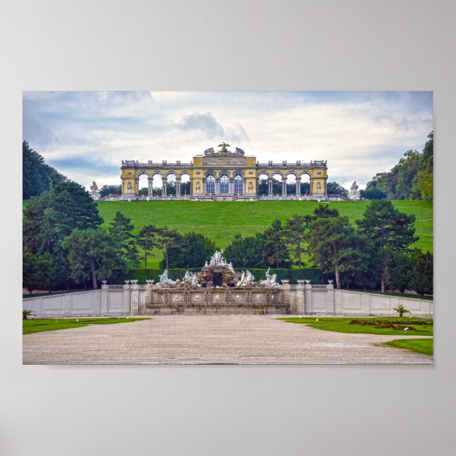 Poster Fonte de Netuno e Gloriette, Palácio de Schonbrunn (Frente)