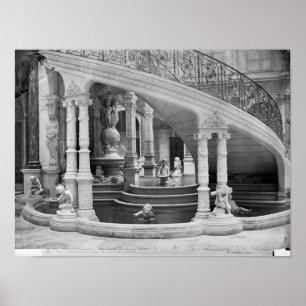 Pôster Fonte debaixo das escadas do Hotel de