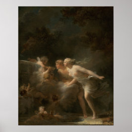 Pôster Fonte do Amor por Jean-Honore Fragonard
