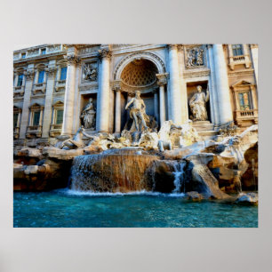 Poster Fonte do Trevi, Roma, Italia