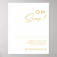 Fonte Dourada minimalista moderna Oh Snap Hashtag