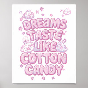 Poster Fonte Fofa Rosa Doce Estética