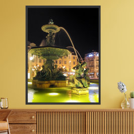 Poster Fonte Iluminada e Sereia. Rossio, Lisboa