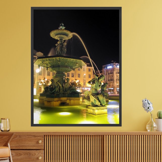Poster Fonte Iluminada e Sereia. Rossio, Lisboa (Criador carregado)