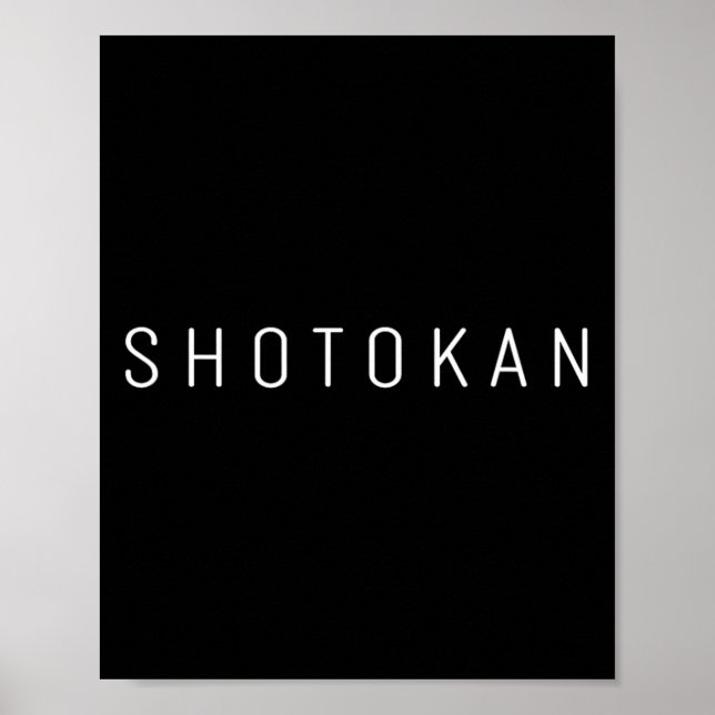 Poster Fonte moderna do Shoctokan Karate Uniform Karate O (Frente)