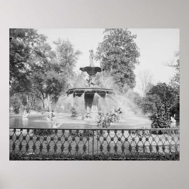 Pôster Fonte no Forsyth Park (Frente)