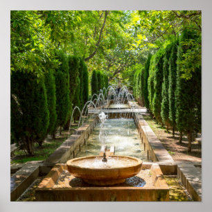 Poster Fonte no Jardim Almudaina - Palma de Maiorca