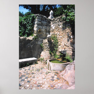 Pôster Fonte romana, Castello St George, Alfama, Portu
