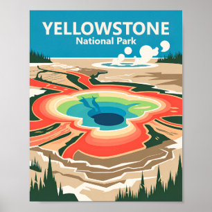 Poster Fonte Termal Grand Prismatic de Yellowstone Viagem