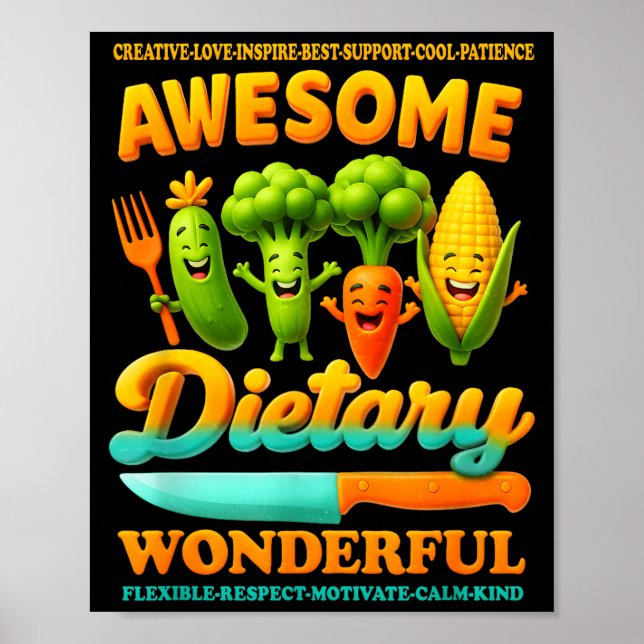 Poster Food Service Week Dietary Appreciation Flexible Re (Frente)