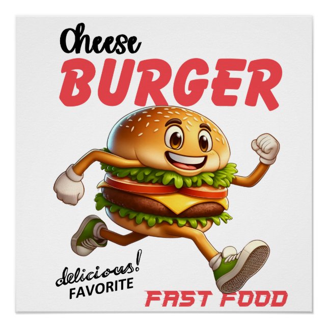 Pôster Foodie Gift | Camisa Engraçada | Camisa de Hambúrg (Frente)