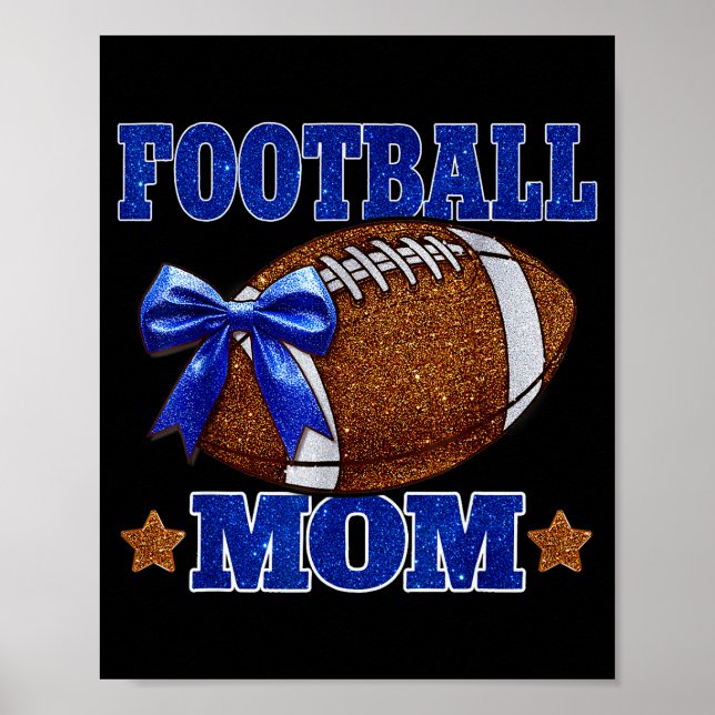 Poster Footbal Mom Football Mama Game Day Football Season (Frente)