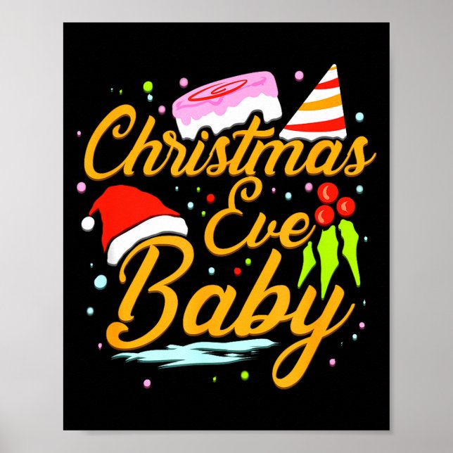 Poster For Christmas Eve Birthday Womens December Birthda (Frente)